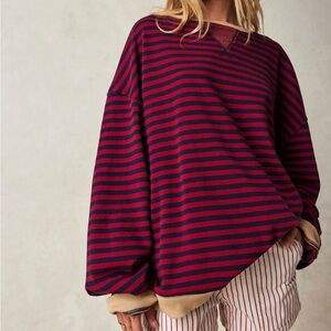 FP CLASSIC STRIPED OVERSIZED CREWNECK NAUTICAL COMBO